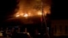 A view of a fire at plant in Korenevo, Kursk, Russia, that produces electrical devices, amid Russia's attack on Ukraine, in this screen grab obtained by Reuters from social media video released July 16, 2024