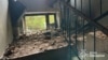 The interior of a damaged building is seen in the aftermath of a Russian drone strike, in a location given as Izmail, Ukraine, in this handout image released on July 24, 2024. (State Emergency Service of Ukraine/Handout via Reuters)