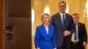 Ursula fon der Lejen, predsednica Evropska komisije i Aleksandar Vučić, predsednik Srbije (Foto: REUTERS/Marko Djurica)