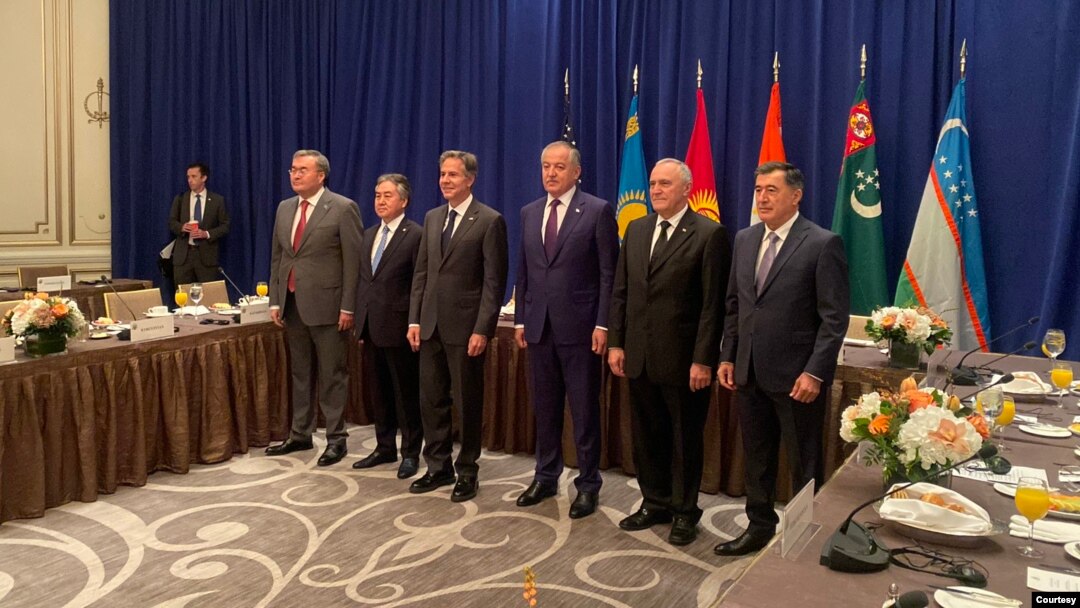 O'zbekiston, Qozog'iston, Qirg'iziston, Tojikiston, Turkmaniston va AQSh bosh diplomatlarining Nyu-Yorkdagi uchrashuvidan, 22-sentabr, 2022
