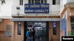 FILE - The burns casualty ward of a hospital where a 23-year-old rape victim, who was set ablaze by a gang of men, including the alleged rapist, died in New Delhi, India, Dec. 6, 2019.