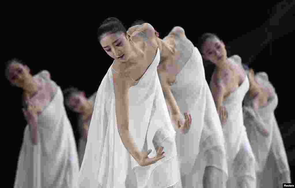 Members of the National Ballet of China perform The Peony Pavilion as part of the Out of Asia 2 season showcasing Asian art at Sadler's Wells theatre in London, Britain.