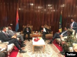 ጉጅለ ልኡኽ መንግስቲ ኤርትራ ምስ ቀ/ሚ ዶክተር ኣብይ ኣሕመድ ኣዲስ ኣበባ ኣብ ዝኣተወሉ