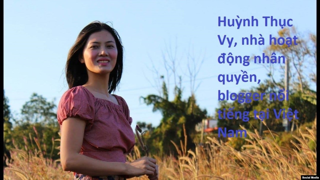Nhà hoạt động Huỳnh Thục Vy. Facebook Nguyen Van Dai