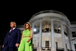 UMongameli Donald Trump loNkosikazi Melania Trump.