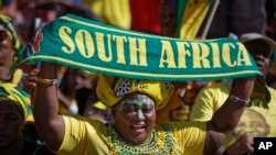 FILE: Abasekeli bebandla leAfrican National Congress, Johannesburg, South Africa, May 5, 2019. 