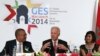 U.S. Vice President Joe Biden, center, addresses entrepreneurs from the Middle East during the opening session of the Global Entrepreneurship Summit in Marrakech, Morocco, Nov. 20, 2014. 