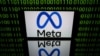 FILE - This picture taken on Jan. 12, 2023 in Toulouse, southwestern France shows a tablet displaying the logo of the company Meta.