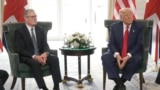 رئیس جمهور ترمپ و صدراعظم بریتانیا. 