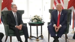 رئیس جمهور ترمپ و صدراعظم بریتانیا. 