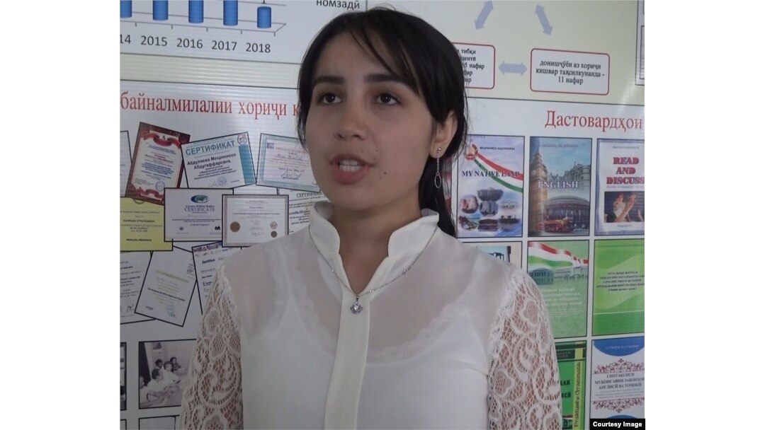 Tojikistonda tahsil olayotgan o'zbekistonlik talaba Hayotxon Berdiqulova