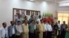 မြန်မာငြိမ်းချမ်းရေးစင်တာမှာ ပြနေတဲ့ ပြည်ထောင်စုနေ့အကြို ပင်လုံပန်းချီပြပွဲမြင်ကွင်း။ (ဖေဖော်ဝါရီ ၈၊ ၂၀၁၄)
