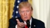 FILE - In this photo taken Aug. 28, 2017, President Donald Trump speaks in the East Room of the White House in Washington. Trump later said "all options are on the table" in terms of a U.S. response to North Korea's launch of a missile over Japan.