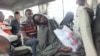 After months of captivity by suspected Boko Haram militants, ex-hostages arrive at Cameroon's Yaounde Nsimalen International Airport.