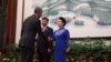 2016年9月4日，中国主席习近平和夫人彭丽媛在G20杭州峰会的欢迎晚宴前迎接美国总统奥巴马