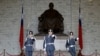 FILE - Guards of honor parade at the Chiang Kai-shek Memorial Hall in Taipei, Taiwan, Jan. 17, 2016. 