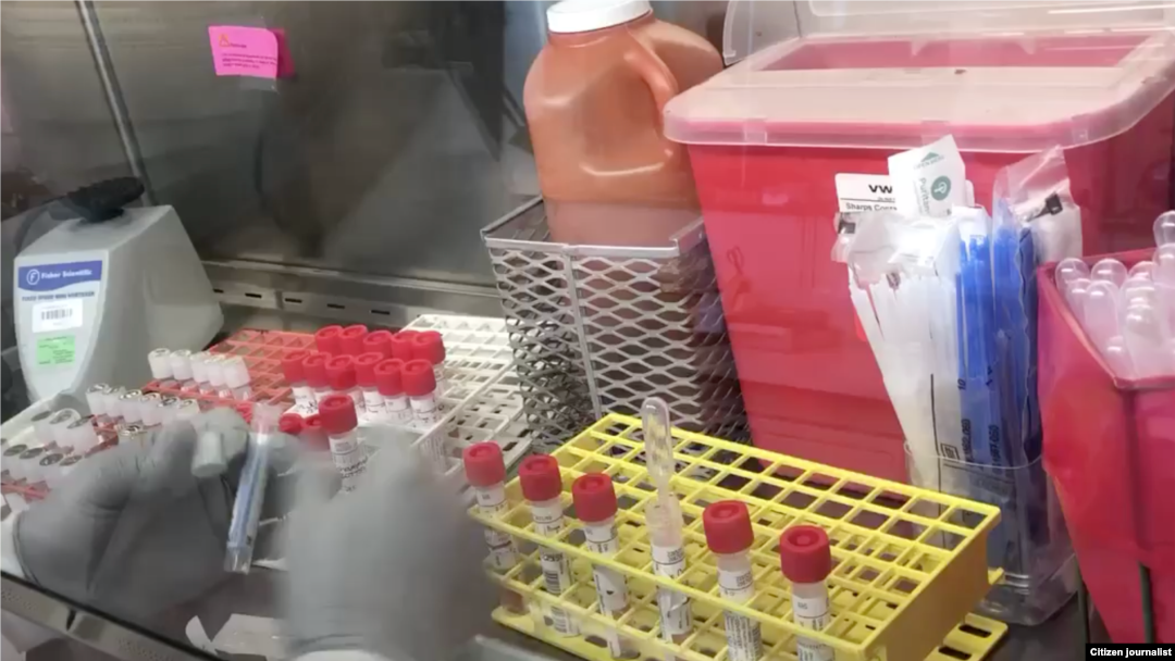 Covid 19 testing in lab (Photo credit Dr Phyu Myat)
