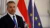 Austrian Chancellor Nehammer attends a news conference in Vienna
