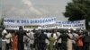 Malians opposed to a foreign military intervention to retake Mali's Islamist-held north march in the streets of the capital, Bamako, Mali, October 18, 2012. 