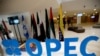 FILE PHOTO: The OPEC logo pictured ahead of an informal meeting between members of the Organization of the Petroleum Exporting Countries (OPEC) in Algiers