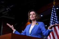 House Speaker Nancy Pelosi of Calif., speaks during a news conference on Capitol Hill in Washington, July 26, 2019.