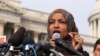 FILE - U.S. Rep. Ilhan Omar, D-Minn., speaks at a news conference at the U.S. Capitol in Washington, Feb. 7, 2019.